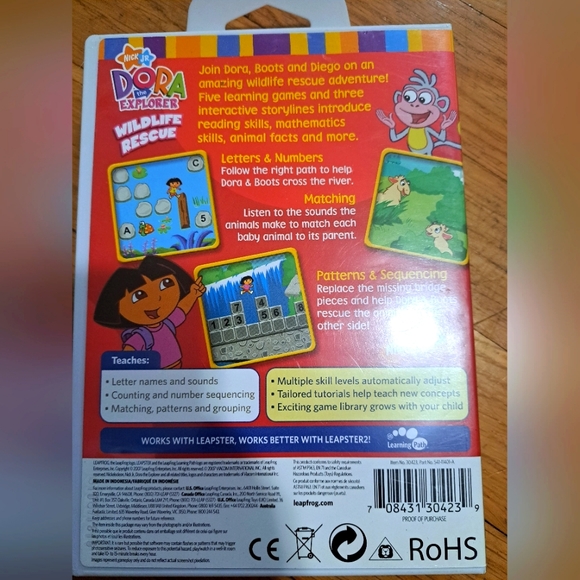 Leapster Nick Jr Dora the Explorer Wildlife Rescue Game - Picture 2 of 3